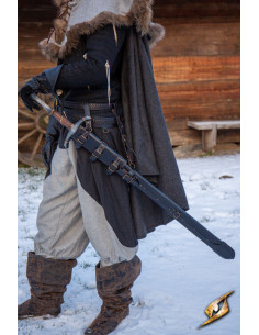 Adjustable sheath for swords in black (75-96 cm.)