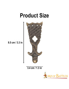 Medieval brass belt tip Middle Ages (8.5 cm.) 2