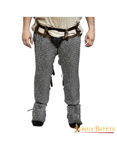 Steel chain mail pants with 6 mm rings.