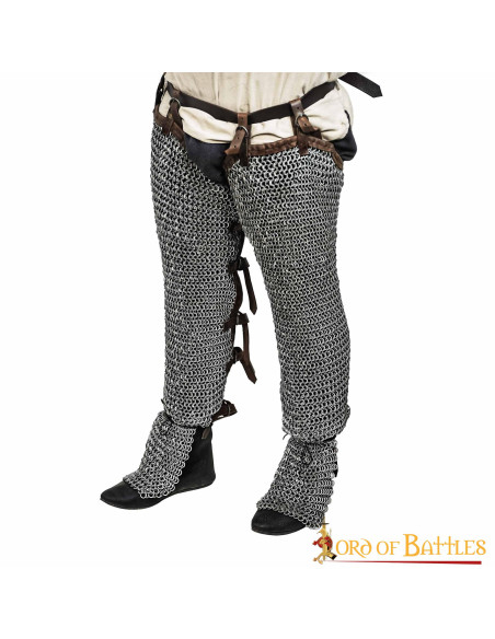 Steel chain mail pants with 6 mm rings.