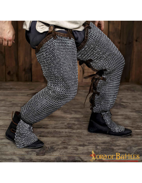 Steel chain mail pants with 6 mm rings.