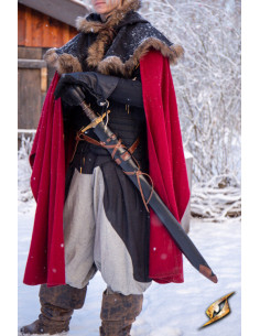 Sheath with belt for swords in synthetic leather,... 2