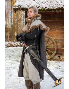 Adjustable sheath for swords in black synthetic leather... 2