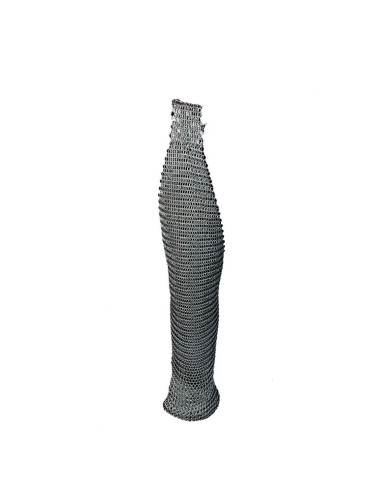 Medieval chain mail leg polished finish