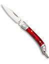 Albainox red acrylic pocket knife (5.20 cm)
