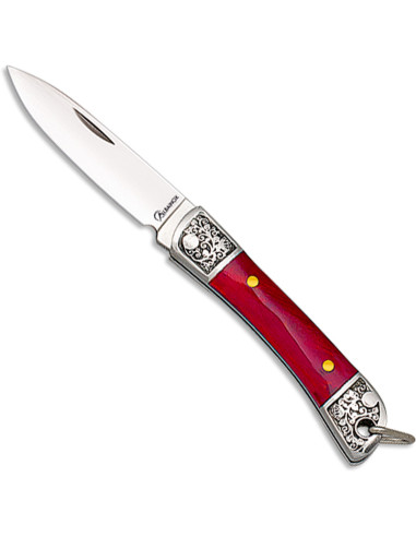 Albainox red acrylic pocket knife (4.70 cm)