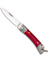 Albainox red acrylic pocket knife (4.70 cm)