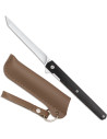 Albainox black wood brand knife with sheath (9.30 cm.)