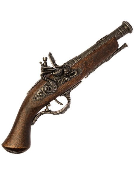 18th century blued flintlock Terzetta...
