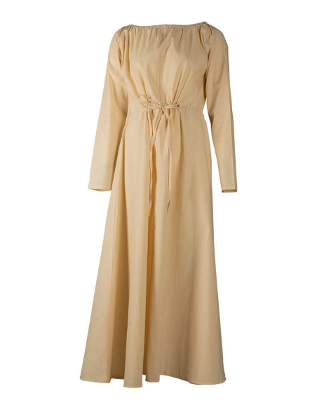 Medieval cotton dress model Wanda, cream