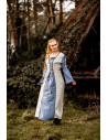 Medieval dress model Amalia, natural-blue