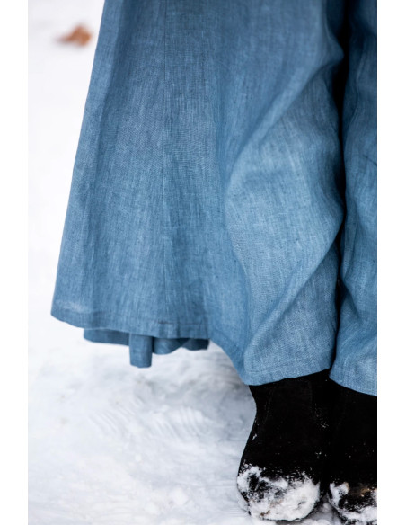Viking linen dress model Anna, blue