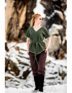 Medieval tunic for women Matilda model, green