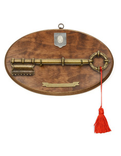 Panoply with the key of the holy door (29x18 cm.)