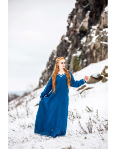 Viking cotton dress Brígida model, blue