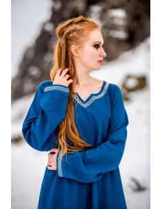Viking cotton dress Brígida model, blue 2