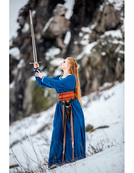 Viking cotton dress Brígida model, blue