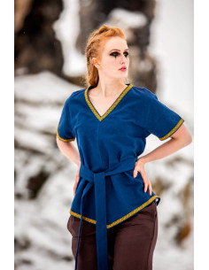 Viking tunic for women Matilda model, blue