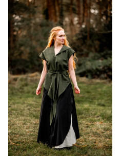 Green medieval archer's tunic, Aldón model, unisex
