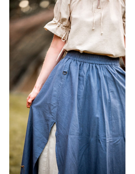 Medieval skirt Elise model, natural blue Medieval skirt Elise model, natural blue