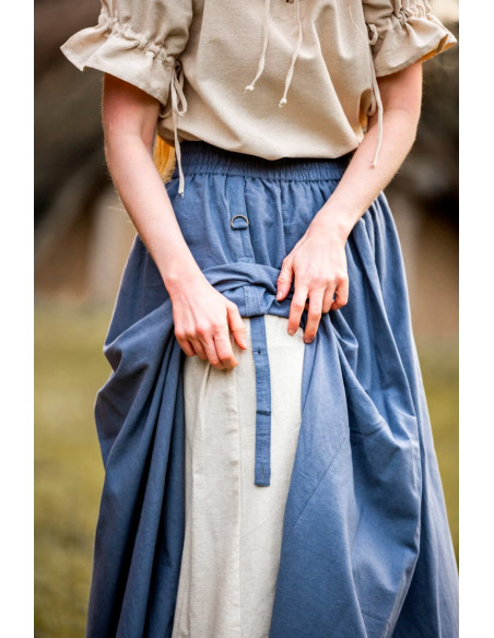 Medieval skirt Elise model, natural blue Medieval skirt Elise model, natural blue