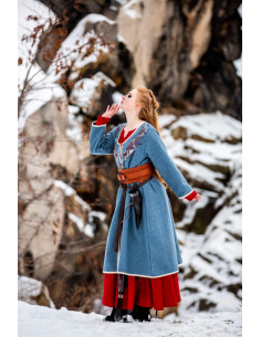 Viking coat for women Birka Skadi model, blue 2