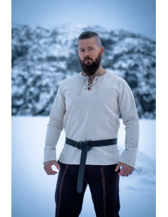 Medieval men's shirt Otto model, natural