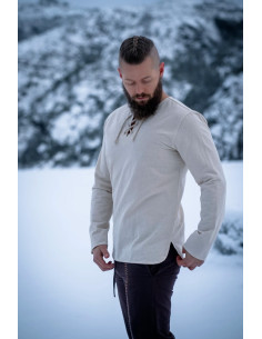 Medieval men's shirt Otto model, natural 2