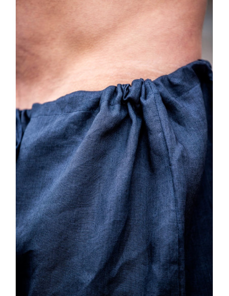 Wodan linen Viking pants, dark blue