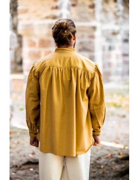 Medieval shirt with high neck laces,... Medieval shirt with high neck laces,...