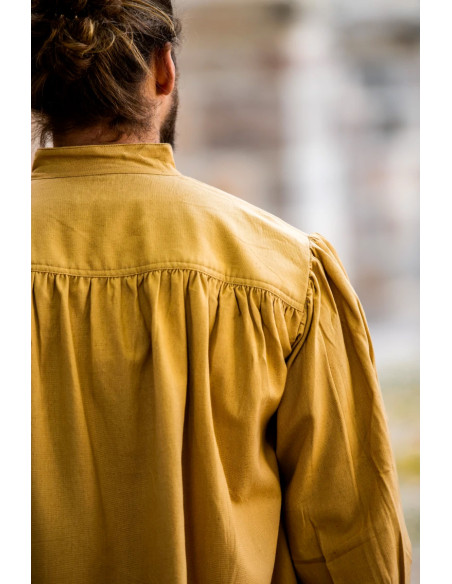 Medieval shirt with high neck laces,... Medieval shirt with high neck laces,...