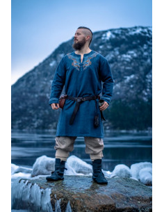 Snorri Viking tunic with Urnes style hand embroidery,... 2