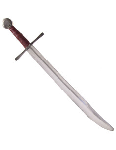 Gothic combat sword Falchion, straight guard