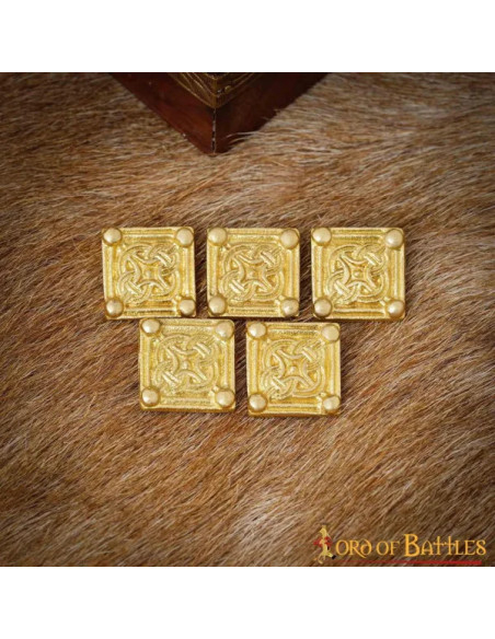 Pack of 5 solid brass medieval Viking...