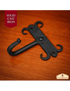 Set of 2 wrought iron wall supports for hanging clothes 2