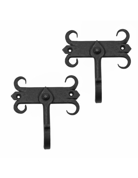 Set of 2 wrought iron wall supports...