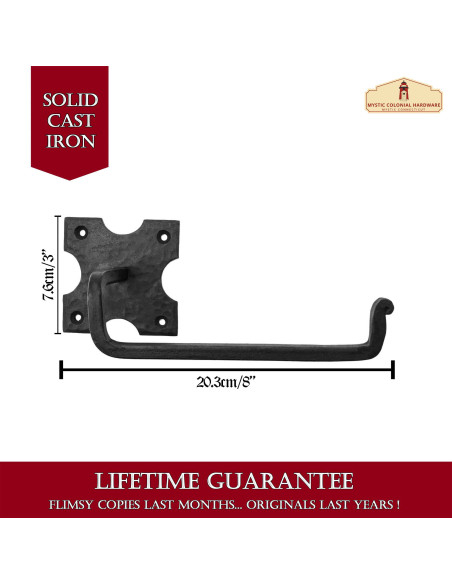 Medieval wrought iron toilet paper...