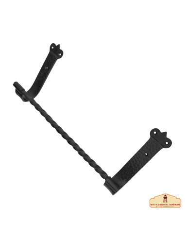 Medieval rustic wrought iron towel rack for bathrooms