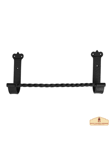 Medieval rustic wrought iron towel...