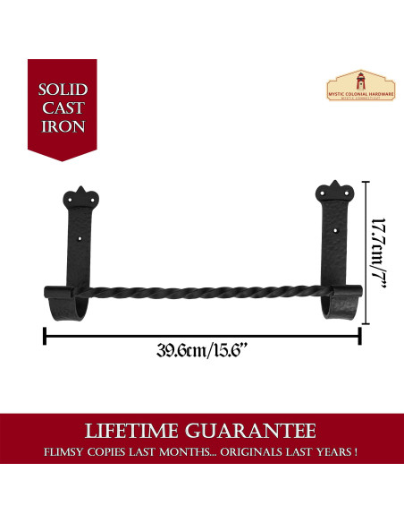 Medieval rustic wrought iron towel...