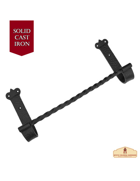 Medieval rustic wrought iron towel...