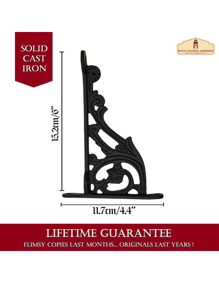 Set of 2 Medieval wrought iron shelf...