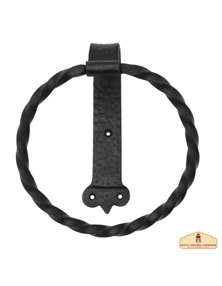 Rustic medieval round wrought iron...