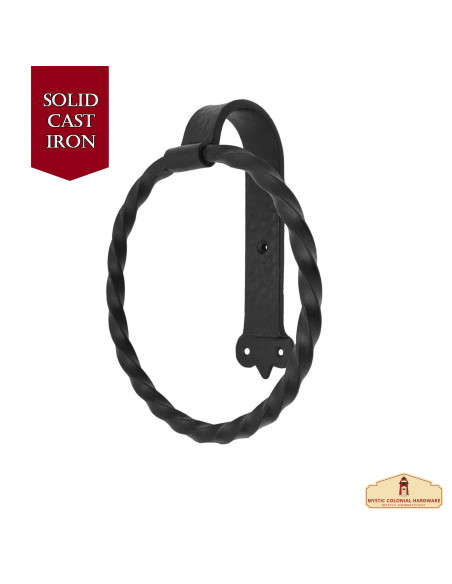 Rustic medieval round wrought iron...