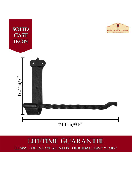 Medieval wrought iron toilet paper...