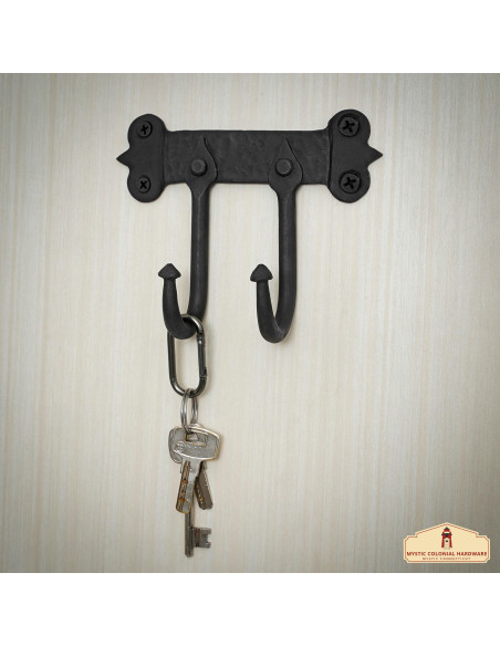 Support with 2 wrought iron wall...