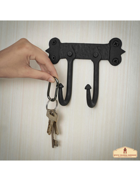 Support with 2 wrought iron wall...