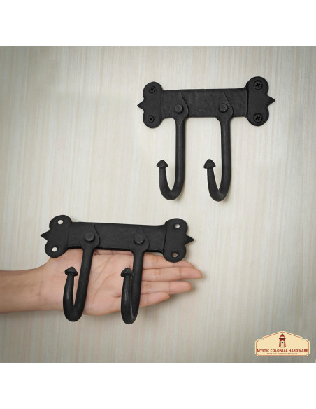 Support with 2 wrought iron wall...