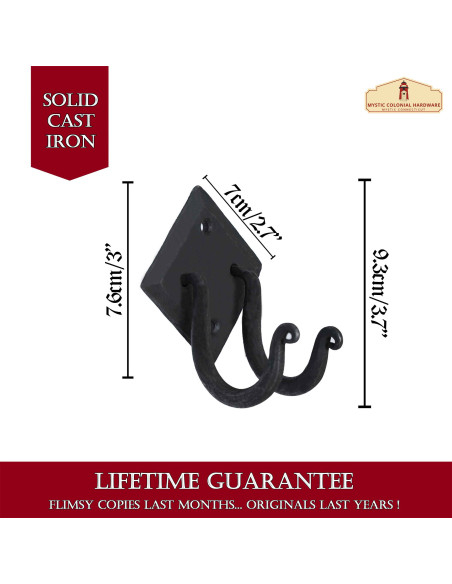 Double spiral wrought iron support...