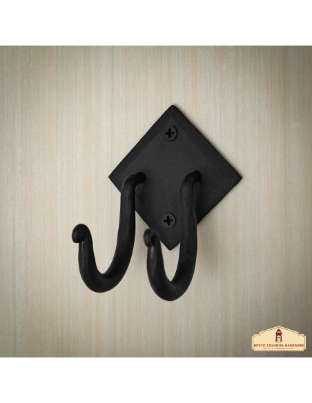 Double spiral wrought iron support...